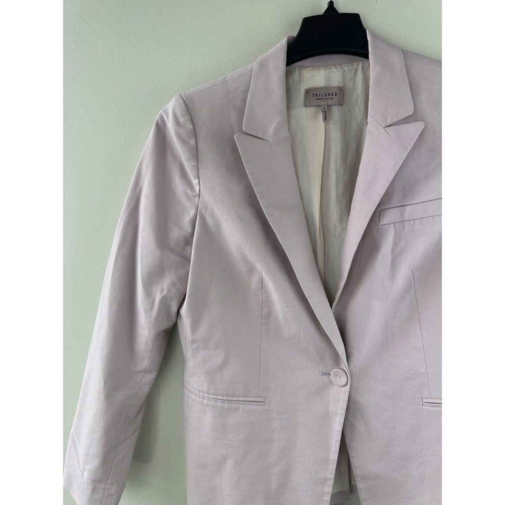 Rebecca Taylor Tailored Blazer Jacket Cotton Stretch Career Office Womens Size 8 - Picture 5 of 16
